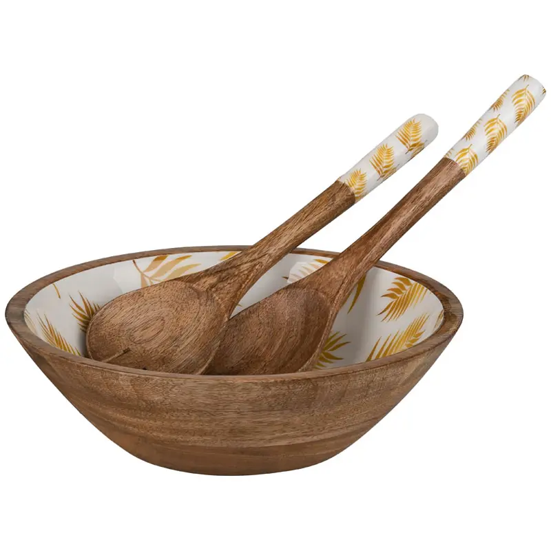 Produktfoto Freisteller Salatschüssel mit Löffel Produktfoto Freisteller Salatschüssel Holz