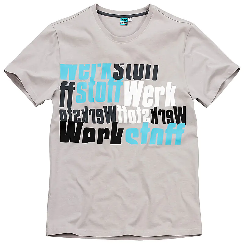 Produktfotografie von Mode- und Bekleidungstextilien, gelegt Einfache Fotoaufnahme T-Shirt grau, Legeware