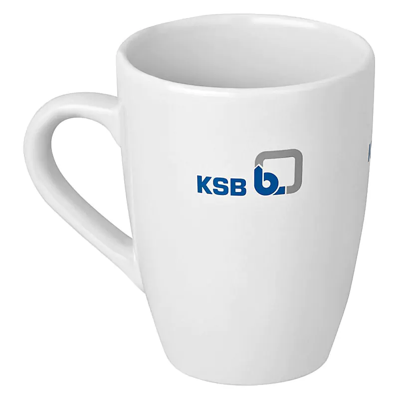 Produktfotografie, Tassen, Gläser und Gefäße Einfaches Produktfoto Tasse mit Aufdruck, weiß