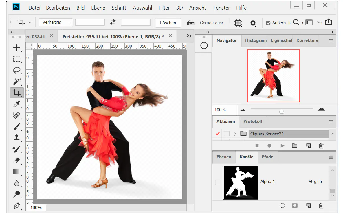 Bildhintergrund entfernen mit Alphakanal Softmasking Tanzpaar Bildhintergrund entfernen mit Alphakanal Softmasking Tanzpaar