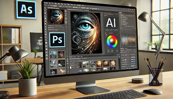 aus dem Fotostudio der PRO-ducto GmbH Ein Monitor zeigt professionelle Bildbearbeitung für Produktfotografie. Hochwertige Produktbilder erstellen lassen für mehr Sichtbarkeit und Umsatz. Produktfotografie